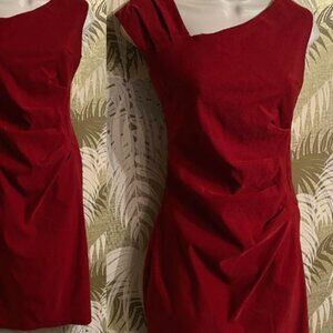 MUXXN Dress Retro1950s Style Sleeveless Asymmetrical Neckln bodycon Sz Med - Lge